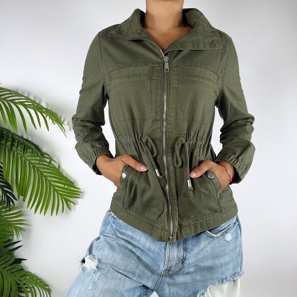 Women's Vintage Old Navy Green Gorpcore Utility Military Style Jacket / XS - Picture 3 of 7